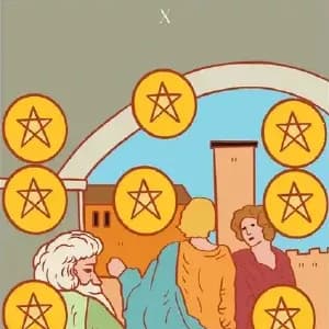 Карта Таро Десятка Пентаклів: значення та опис
